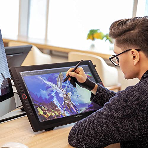Image of Drawing Tablet with Screen XPPen Artist 22R pro Computer Graphics Tablet 120% sRGB with Battery-Free Stylus Full-Laminated Technology, 21.5 inch Pen Display with 20 Shortcut Keys & 2 Red Dial(Black)