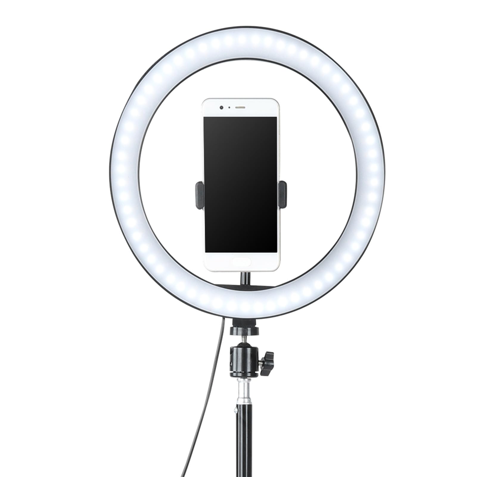 Anillo de Luz LED Regulable de 10 Pulgadas, Juego de Luz de Anillo de Modo de Luz de 3 Colores Viene con Dos Clips para Tel¨¦Fono Y Un TR¨ªPode de 1.2 M para Selfies, Videos de Youtube y Maquillaje