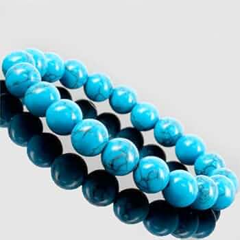 ターコイズ・ブレスレット キャッツアイ(ホワイト) ターコイズ ブレスレット 10mm