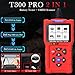 Car Scanner and Battery Tester 12v / 24v Automotive, 20-2000 CCA Car Battery Tester and Check Engine Code Reader, T300PRO