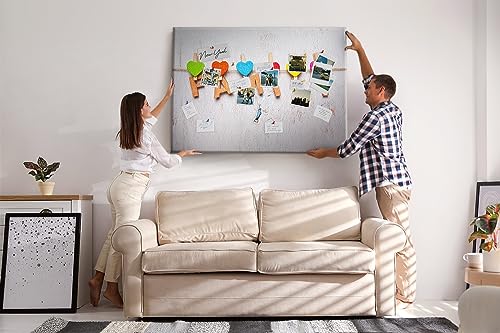 Planche horizontale liège 140x100 cm tableau mural coloré Mot de famille - 3