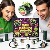 Maki Madness – Magnetspiel für Familie & Erwachsene mit 20 Magnetsteinen, Spielfeldseil & Anleitung – Lustiges Geschicklichkeitsspiel – Geschenk zum Geburtstag, Spieleabend & Reisen (ab 6 Jahren)