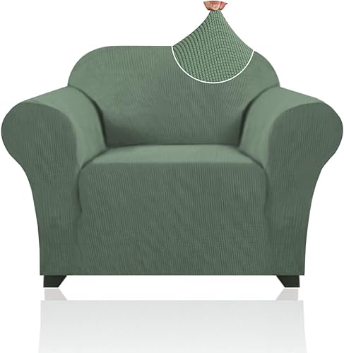 Miniatura 102 de PrinceDeco Funda elástica para sofá de 3 cojines, protector de muebles con parte inferior elástica antideslizante, apta para perros (sofá, azul Azul