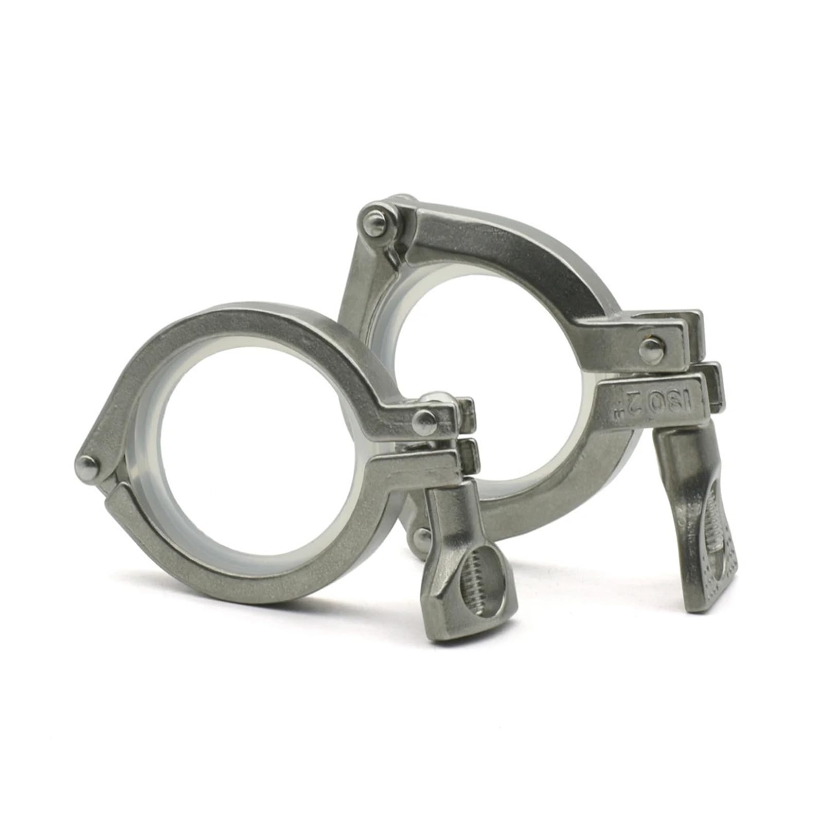Trébol de tres clips de grado sanitario de acero inoxidable SS304 de 1 "-8" con junta de silicona, adecuado for accesorios de tubería de fabricación propia(1 Pcs,1.5 inch x k50.5)