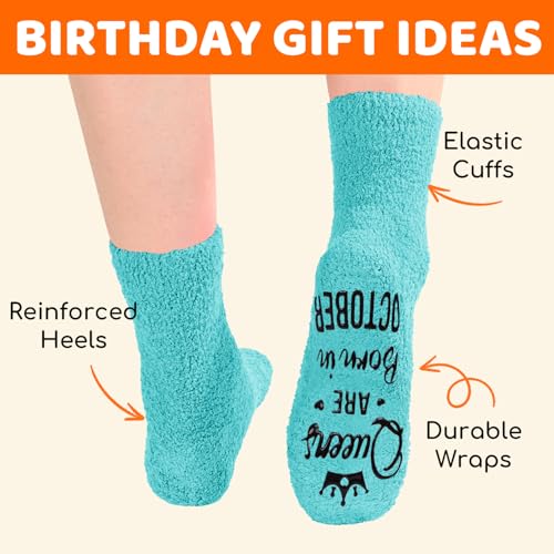 Image of HAPPYPOP Women Queen Birth Month Socks - Month Birthday Gifts, Socks for Her Female in Green