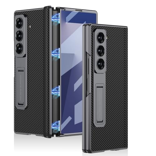 Coque Samsung Z Fold 7 magnétique antichute, housse de protection pliable en carbone