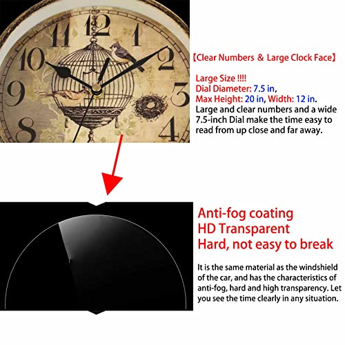 Retrorustwallclock20thcentury8nontickinglargeironantiquehangingclocksdoublesidedvintagetwofacesinnovativeclassicsilentquartzroundclockforofficebedroomlivingroomdecor Urban Country Home Decor Retro rust wall clock 20th century 8 non ticking large iron antique hanging clocks double sided vintage two faces innovative classic silent quartz round clock for office bedroom living room decor urban country home decor