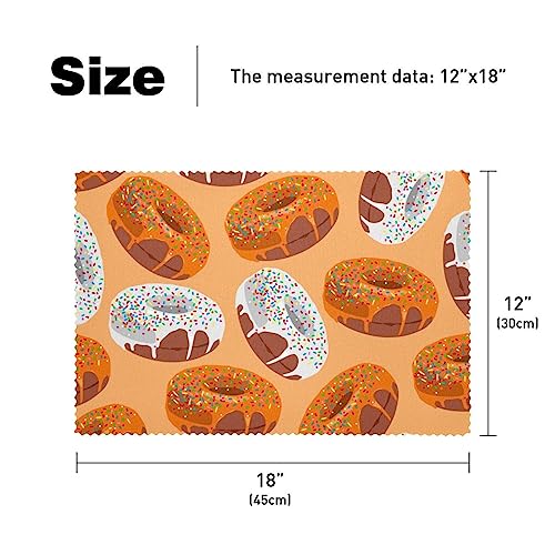 Sets de table rectangulaires donuts 30x45cm protège table résistant chaleur