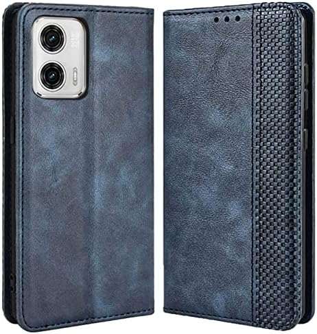 CSmart] Étui portefeuille folio en cuir avec fente pour carte magnétique pour Moto G Play 2024