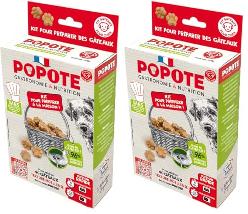 POPOTE – Friandises pour Chien – Recette au Canard – Riche en Protéines Animale – Haute Digestibilité – Fabrication Française – A Cuisiner à la...