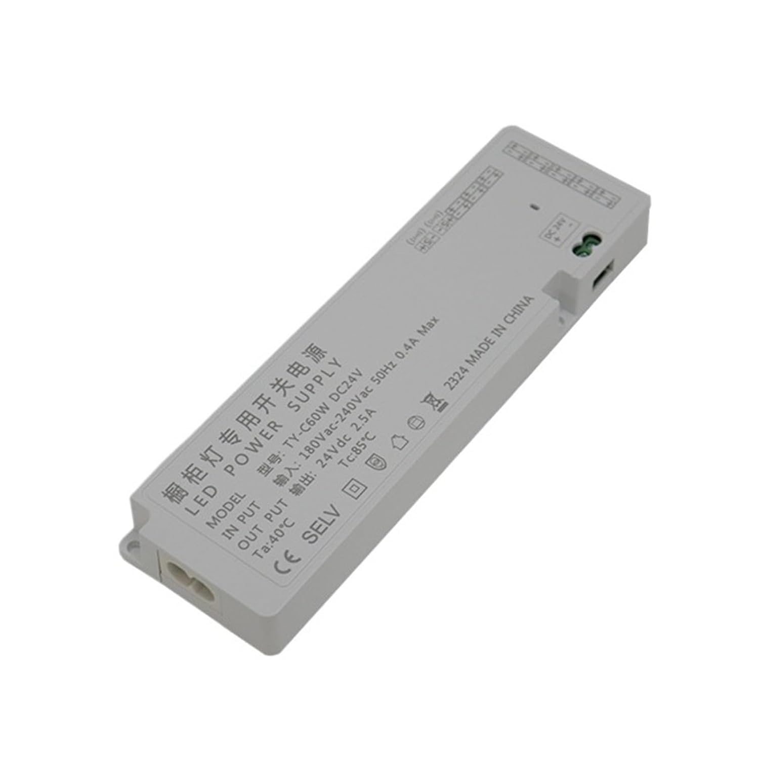 Led 12v 24v Cabinet Switching Power Supply Wardrobe Wine Cabinet Low Voltage 36w 60w 100w Dual Port Transformer(24V-60W-8 Ports)