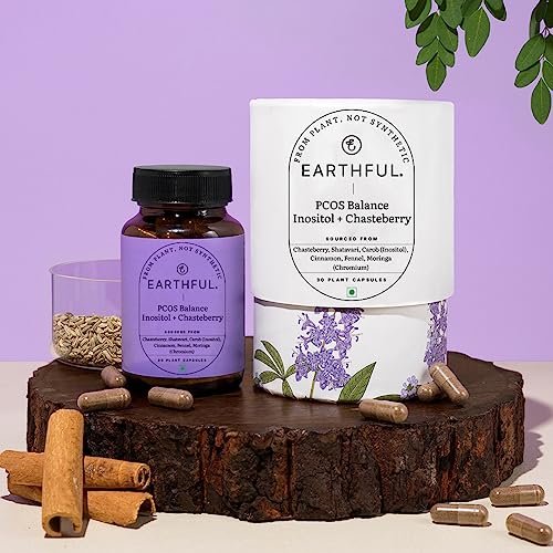 Earthful PCOS Balance Capsules Promoting Better Cycle & Hormonal Balance Ayurvedic Medicine with Shatavari, Chaste berry, Inositol, Cinnamon,... - Image 7