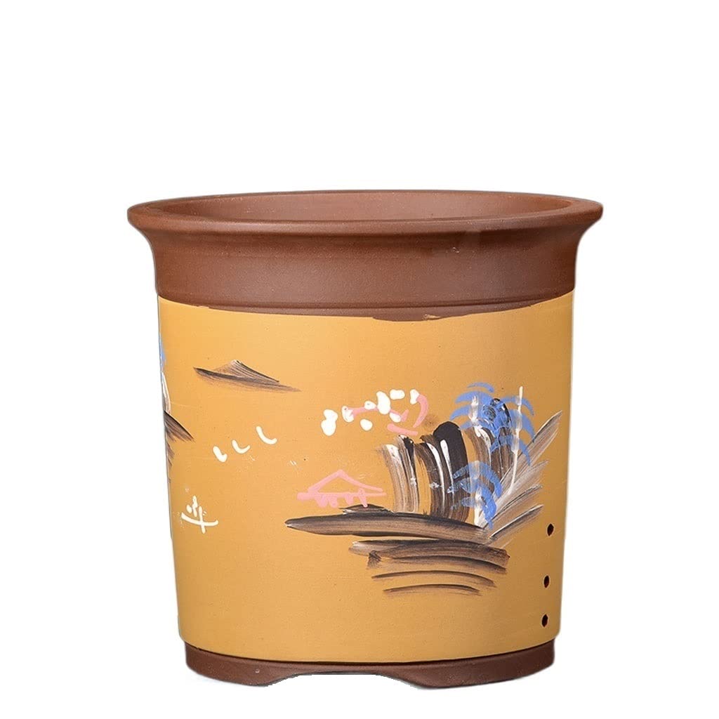TEESONG Doniczki do sadzenia wewnątrz doniczka na kwiaty doniczka ceramiczna duża doniczka do wewnątrz doniczka na rośliny doniczkowe doniczka z otworem drenażowym doniczka na zewnątrz doniczki (L)