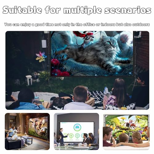 Pantalla portátil para proyector con soporte 150 inch miniatura 4