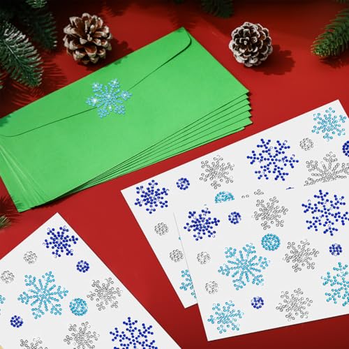 Image of Epakh 84 Glitter Bling Rhinestone Sticker, Snowflake Diamond, Multicolor