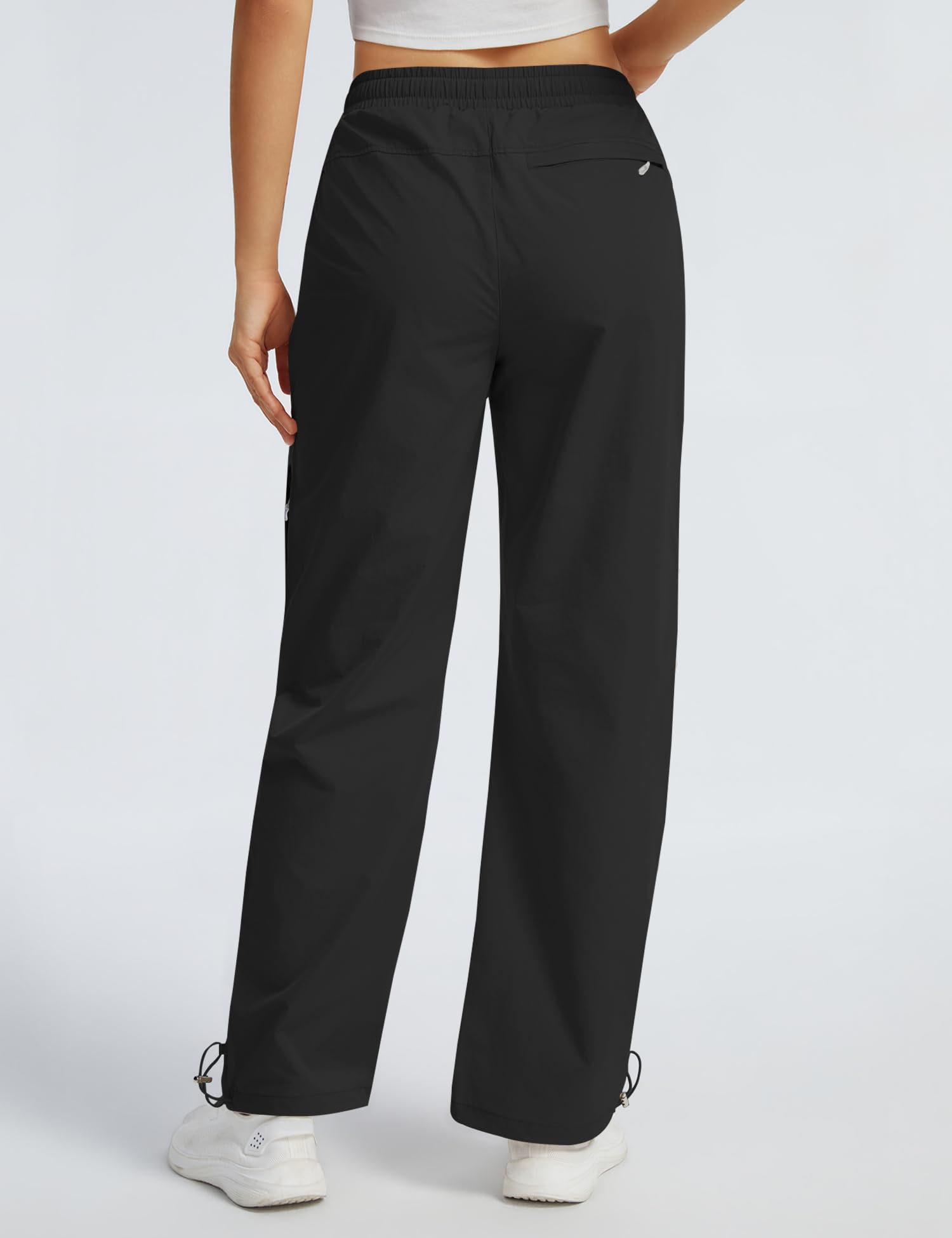 Rapbin Pantalon de randonnée pour femme - Léger - Séchage rapide - Respirant - Pantalon de trekking - Pantalon fonctionnel d'été avec poches zippées