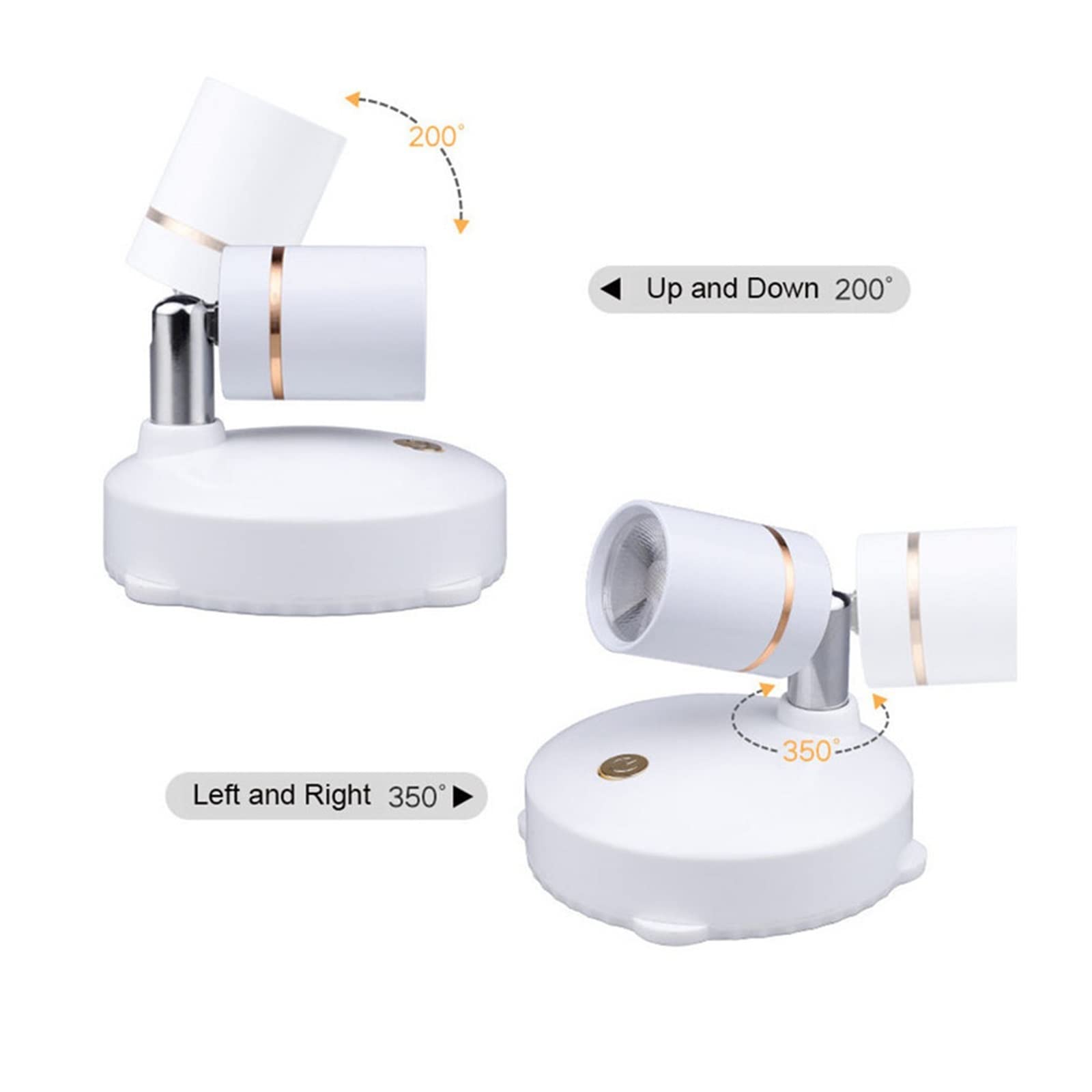 USB Recargable Led Downlight Control Remoto Sensor táctil Lámpara de Interior Regulable (Blanco) for vestíbulo, Dormitorio