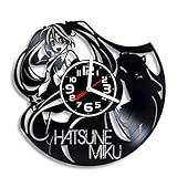 Hatsune Miku Vinyl Wall Clock, Hatsune Miku Arts Gift for Any Occasion, Christmas, Birthday,...
