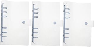 MAGICLULU 3 Pçs Transparente Caso De Folhas Soltas Pastas De Documentos Notebook Escudo Protetor Pasta De Folhas Soltas Pastas De Arquivo Portátil Pastas De Orçamento Ligantes Botão De