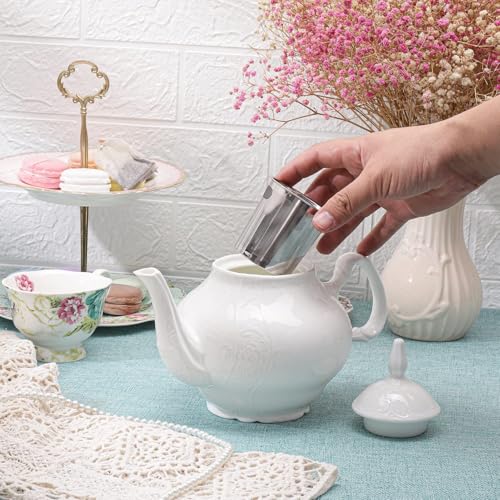 Pulchritudie HA01-1/MOB White Porcelain 34 Oz Teapot thumb #5
