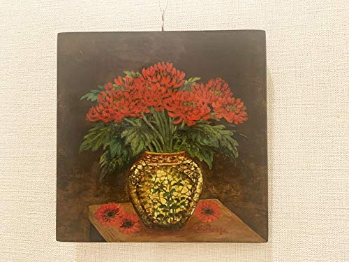 ヴィンテージアジア - ベトナム手塗りブラックラッカーウォールアート