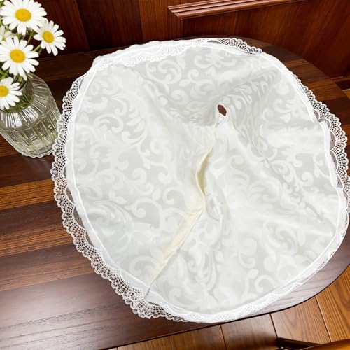 Cubierta antipolvo para luz de ventilador de techo de encaje lavable 6