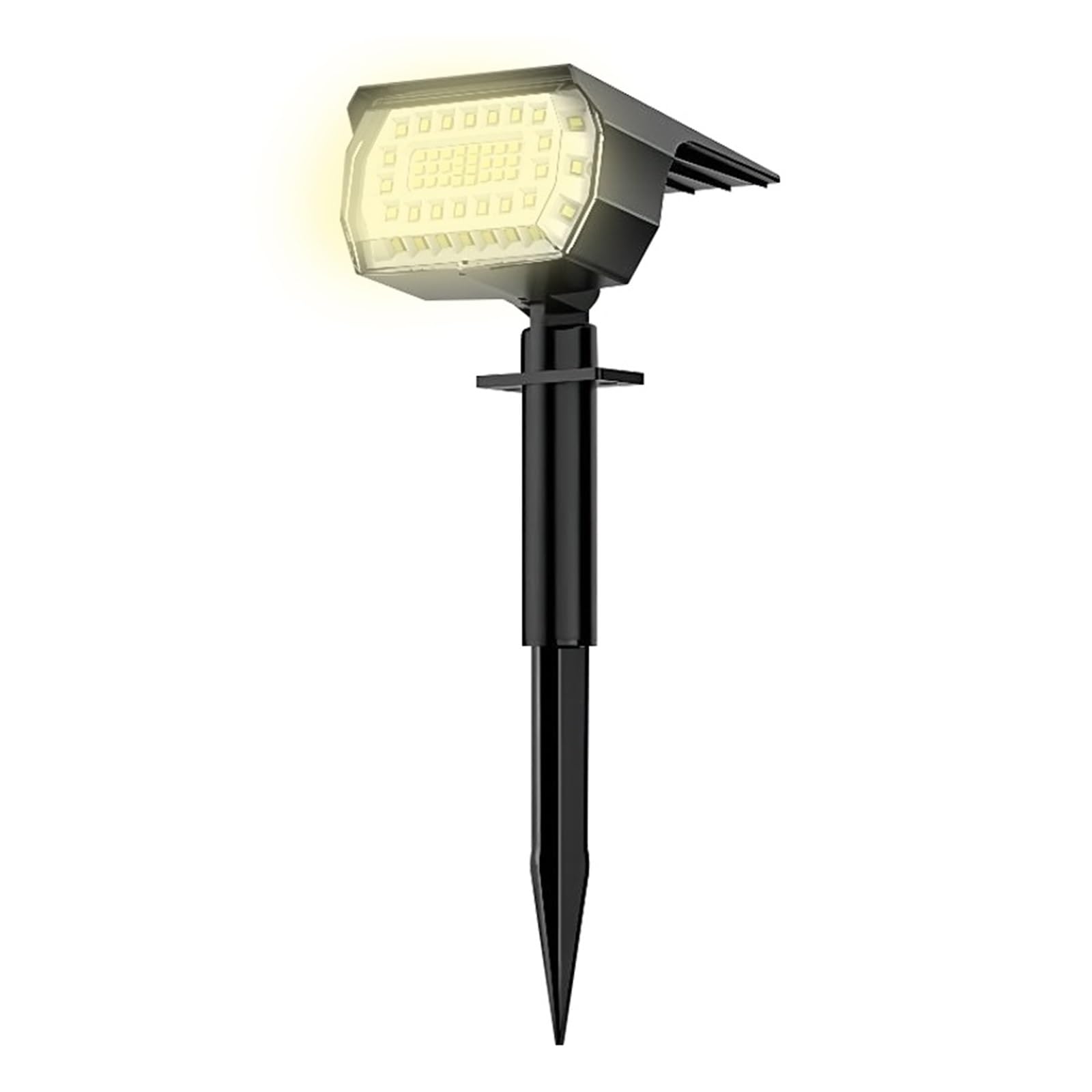 57/52 Focos De Paisaje Solar LED Luces Solares For Exteriores 3 Modos IP65 Lámpara De Pared De Jardín Impermeable Patio Pasarela Decoración De Porche Super Brillante(57 LED-Warm White,2PCS)