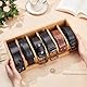 BENECREAT 35x15x10cm hölzerne Gürtel-Organizer-Box, Gürtel-Organizer-Halter mit 6 Fächern, Gürtel-Organizer für Schrank- und Schubladen-Organizer, Gürtel-Aufbewahrungs-Display-Ständer