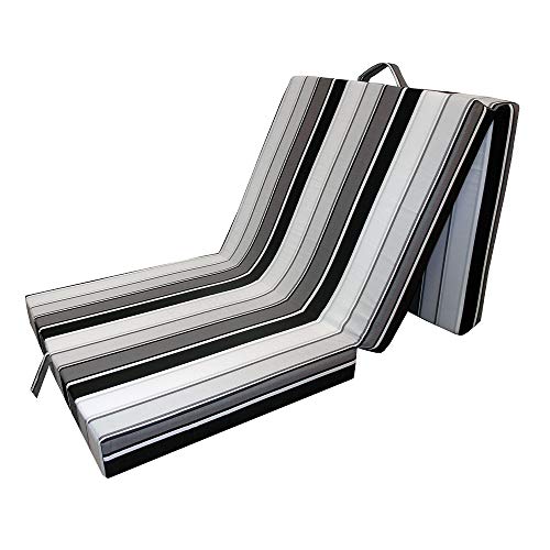 VitaliSpa materasso pieghevole, Nero/Bianco, 190 x 70 cm