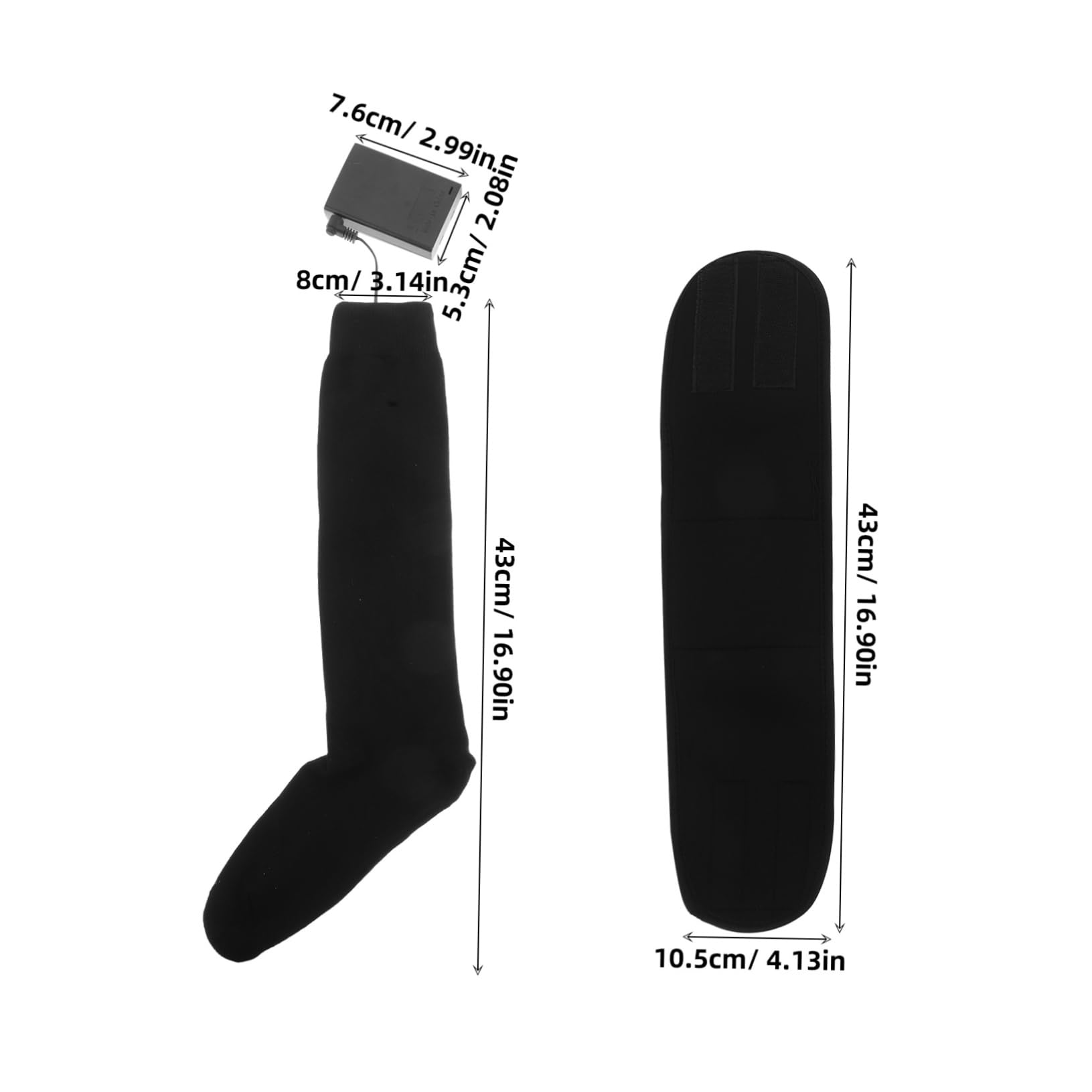 UPKOCH 1 Pair Unisex USB Rechargeable Heated Socks for Winter Thermal Foot Warmers for Men Women for Camping Cold Weather Soft Comfortable Intelligent Temperature Control