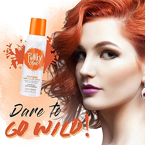 Punky Temporary Hair Color Spray, Tiger Orange, Non-Sticky, Non-Damaging Hair Dye Instant Vivid Hair Color, 3.5 Oz, 2-Pack #TOP2