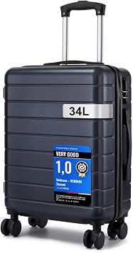 20 Inch Cabin Suitcase 55x40x20cm Carry on Hardshell LuggageNavy | Hand Travel Trolley for Ryanair & easyJet, with Combination Lock and 360  Silent Spinner Wheels for Short City Trips