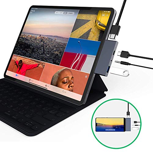 USB C Hub Adapter for ipad pro 2018/2019, 4 in 1 Type-C Adapter