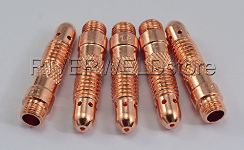 Image of RIVERWELD TIG Collet bodies 10N31 1 /16'' 1.6mm Orifice 5pcs | for QQ300 PTA DB SR WP 17 18 26 TIG Welding Torch