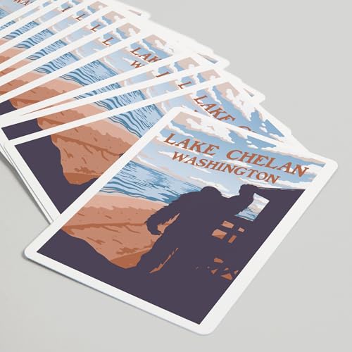 Baraja Poker Lake Chelan Bigfoot Lantern Press miniatura 5