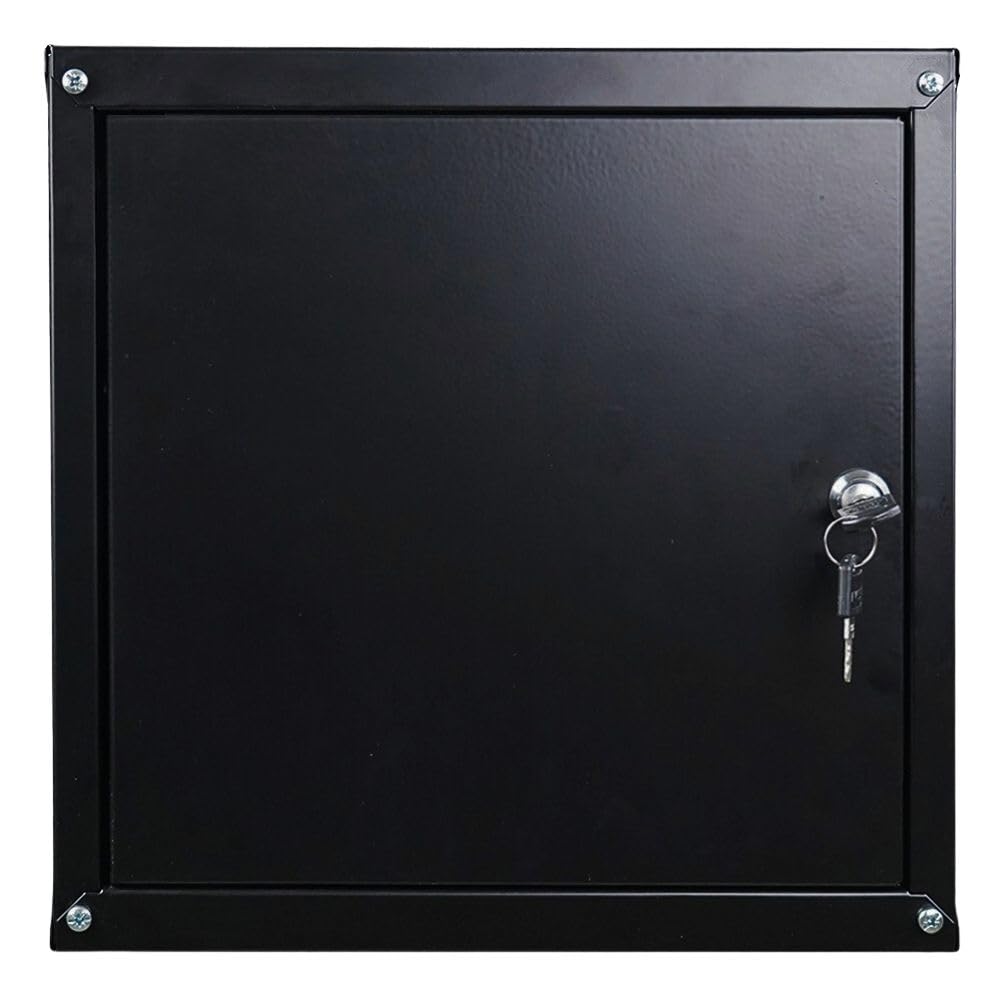 PROREGAL Casier métallique verrouillable Cubic 35x35x35cm Noir Armoire à casier métal
