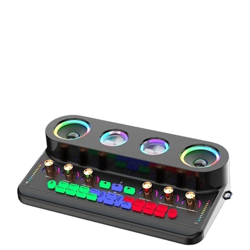 Mesa Mezclas, Tarjeta de sonido audio profesional S20 con módulo personalizado música Interfaz externa(Bianco)