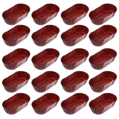 Ipetboom 1000 Piezas Unidades Moldes de Papel Ovalados para Muffins y Panecillos Liners Desechables Seguros para Hornear Mediano para Repostería Casa y Eventos