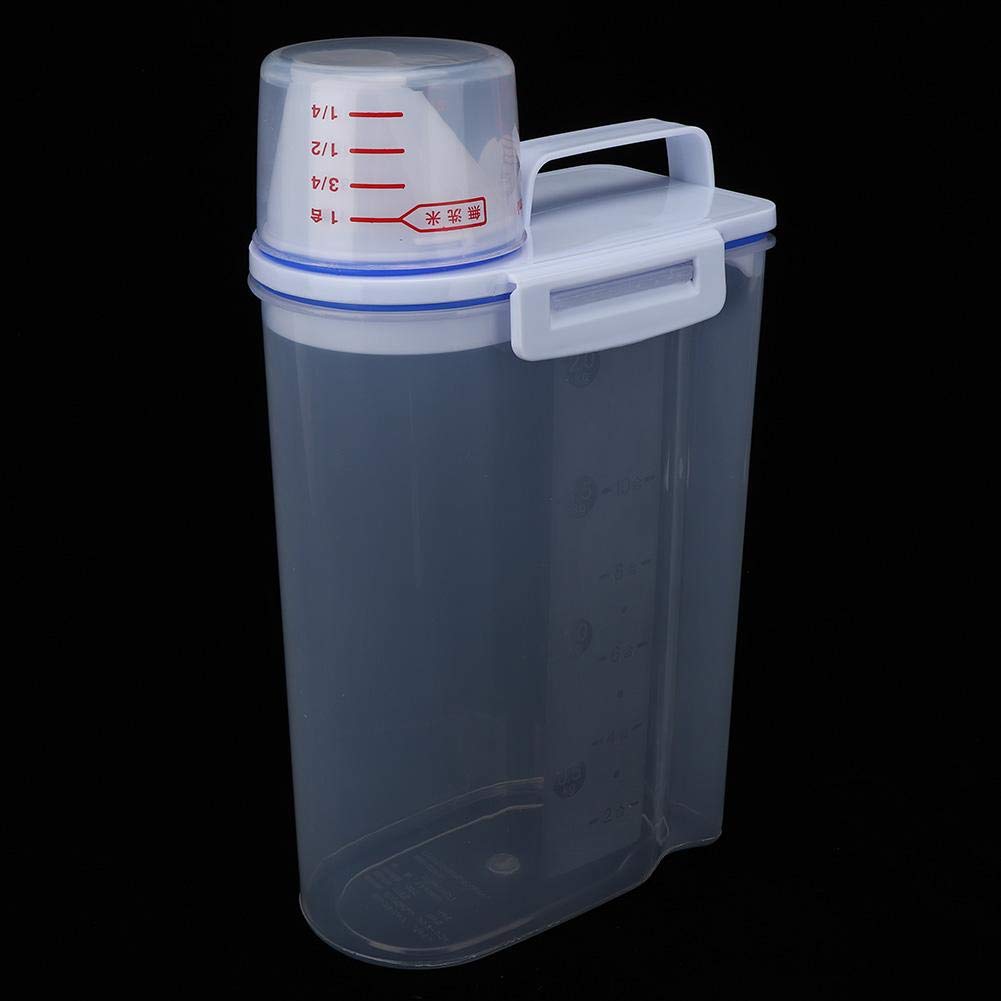 2 Contenitori Per Riso E Farina - Plastica Spessa, 2kg, Trasparenti, Con Coperchio Sigillante - Foto 9