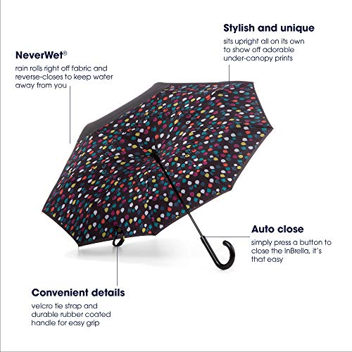 totes InBrella Reverse Close Umbrella, Invisible Water Repellent Coating, Auto Close - Image 6