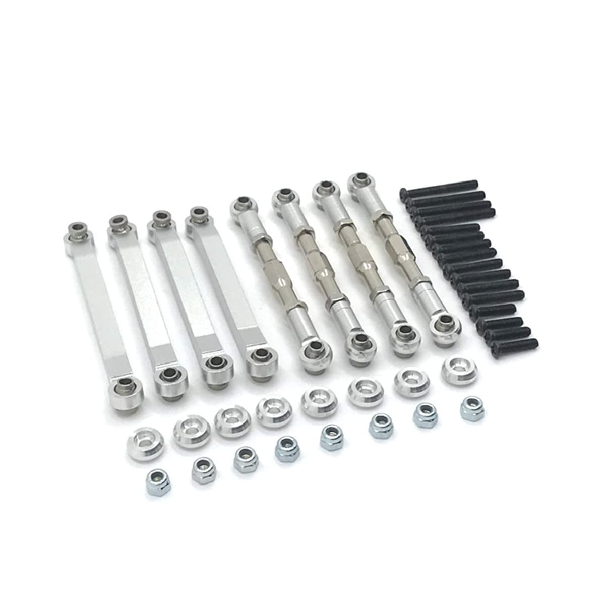 WANSUPYIN 2023 Replacement RC Car Metal Chasis Pull Rod Turnbuckle Rod Linkage for MN 1/12 D90 D91 D99 D99S
