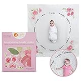Baby Girl Monthly Milestone Blanket Newborn Photo Props Backdrop, Premium Quality, Infant Baby Swaddling Blanket for Photography