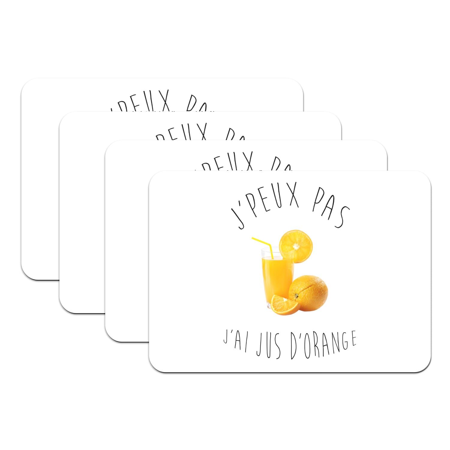 Set de table humour jus d'orange pour un brunch convivial en famille lot de 4