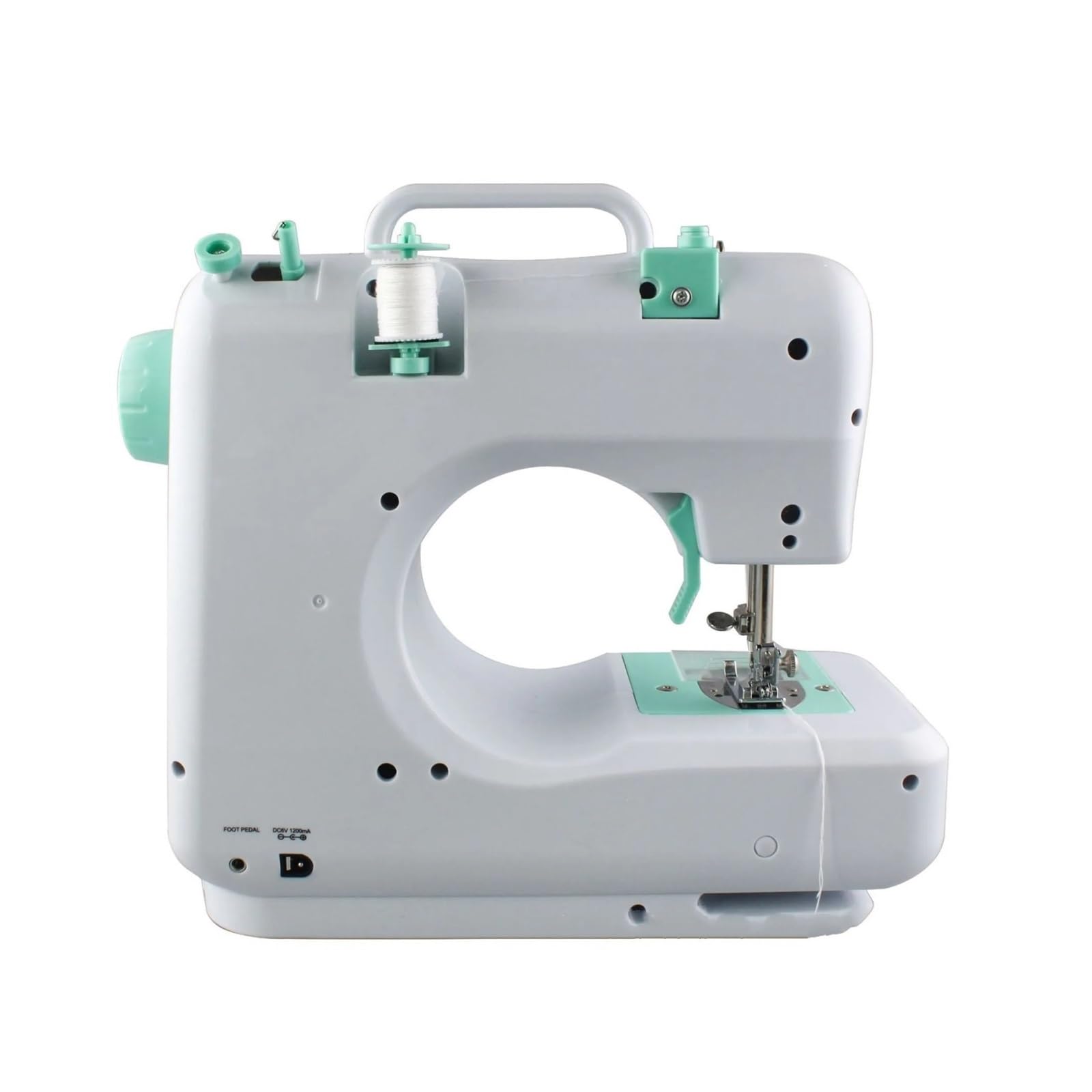 Máquina De Coser Doméstica, 12 Puntadas, Multifunción, Doble Hilo, Luz LED Nocturna, Mini Parcheo Manual Profesional Potente Silenciosa Y Estable(A)
