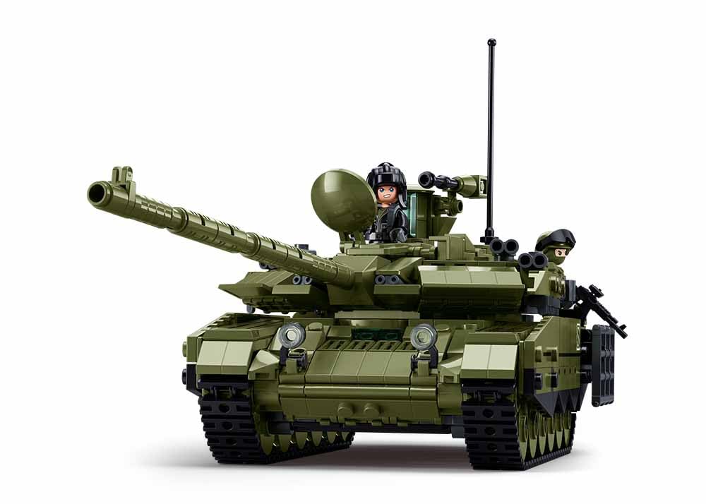 Sluban ModelBricks T-90M-S Militärpanzer, Maßstab 1:35, 811 Teile, mit 2 Minifiguren, für Kinder von 6 bis 12 Jahren