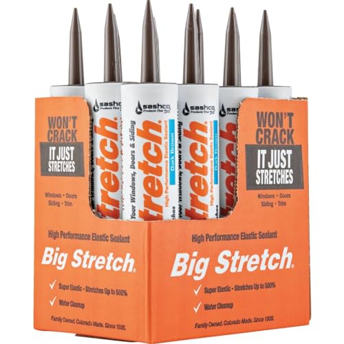 Image of Sashco 10008 Big Stretch Caulk Dark Brown 10.5-Ounce (Pack of 2)