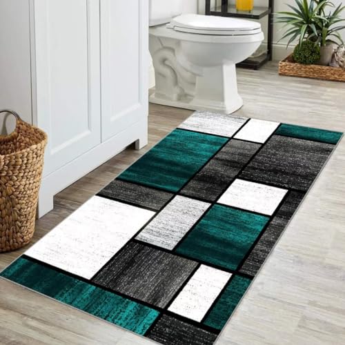 Tapis de cuisine long géométrique 40x60 cm antidérapant en polyester - 6