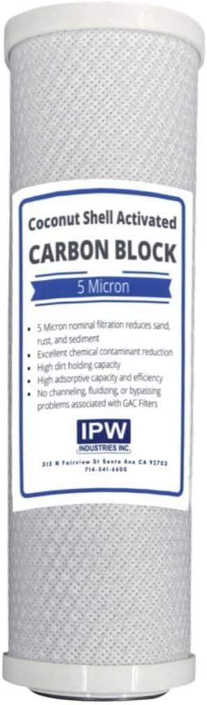 IPW Industries Inc. | 4-Pack WaterPur (CCI-10-CLW) Activated Carbon/Carbon Block Filter for Reverse Osmosis Water Filter Replacement & Water Purifier