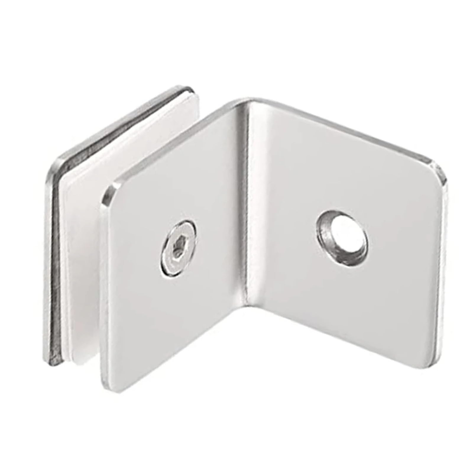 Wylqen 304Bright Glass Clamp 4Pcs Frameless Glass Clips 90 Degree Angle Stainless Steel 304 Resistant To Rust And Heat Suitable Various Thickness For Bathroom Cabinet Wine Rack