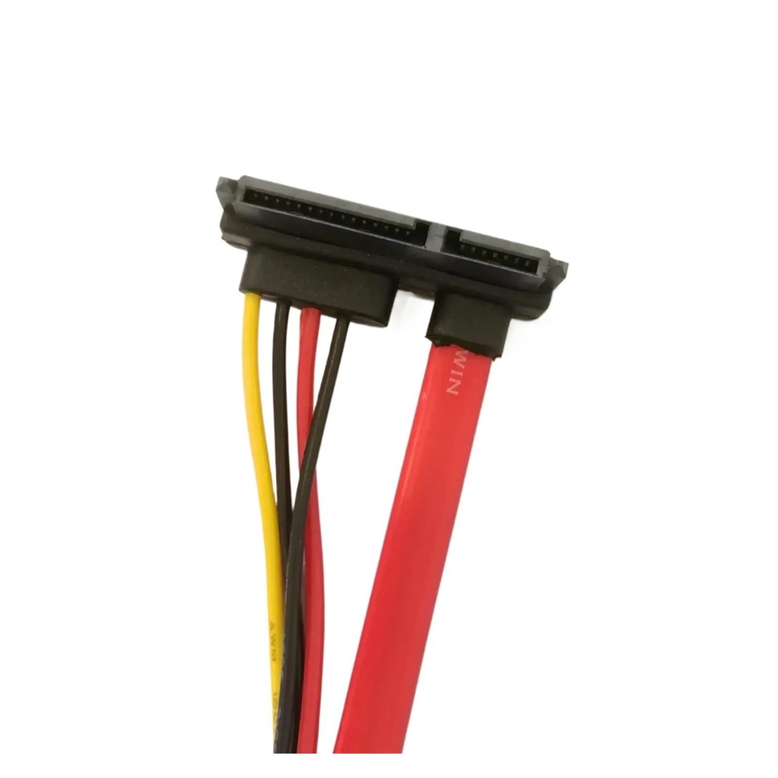 Câble d'alimentation 90 degrés 22P SATA 7 + 15P 22 broches vers 2.0 4 broches à angle droit pour disque dur dur haute vitesse (60 cm)